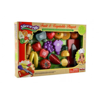 Krájecí ovoce a zelenina 40x27x6cm s nádobím plast 25ks v krabici