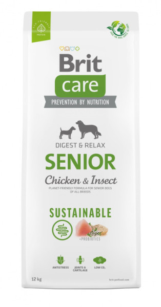 Brit Care Dog Sustainable Senior - chicken and insect, 12kg