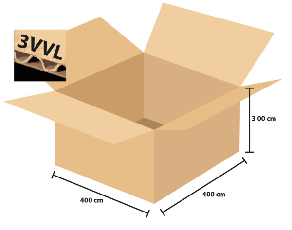 Krabice kartonová 3 vrstvá 400x400x300 mm