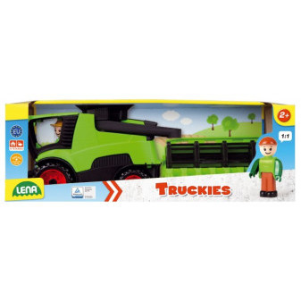 Auto Truckies kombajn plast 20cm s figurkou v krabici 24m+