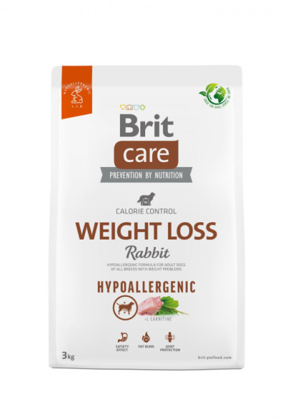 Brit Care Dog Hypoallergenic Weight Loss - rabbit and rice, 3kg