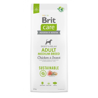 Brit Care Dog Sustainable Adult Medium Breed - chicken and insect, 12kg