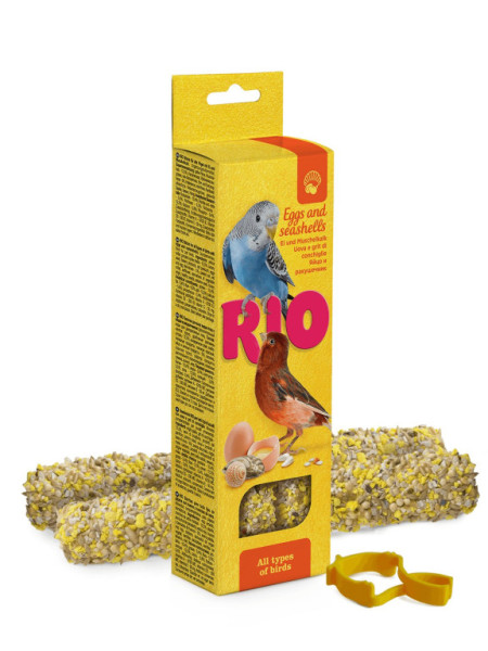 RIO tyčinky pro andulky a drobné exoty s vejcem a ústřicemi 2x40g