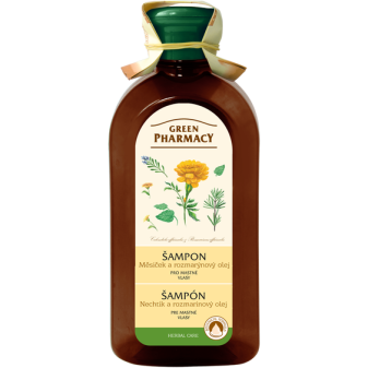 Green Pharmacy šampon pro mastné vlasy - Měsíček a rozmarýnový olej 350ml
