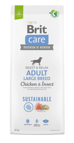 Brit Care Dog Sustainable Adult Large Breed - chicken and insect, 12kg