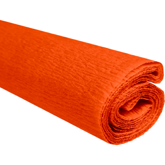 Krepový papír tmavě oranžový 0,5x2m C07 28 g/m2