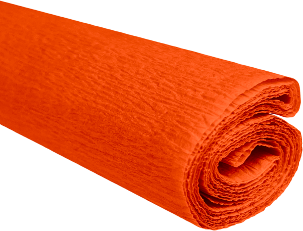 Krepový papír tmavě oranžový 0,5x2m C07 28 g/m2