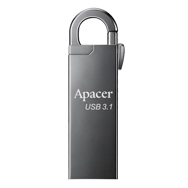 Apacer USB flash disk, USB 3.0 (3.2 Gen 1), 16GB, AH15A, stříbrný, AP16GAH15AA-1, USB A, s karab