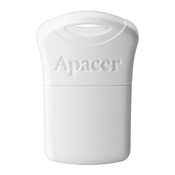 Apacer USB flash disk, USB 2.0, 64GB, AH116, bílý, AP64GAH116W-1, USB A, s krytkou