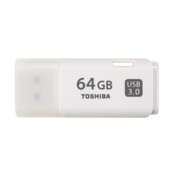 Toshiba USB flash disk, USB 3.0 (3.2 Gen 1), 64GB, U301, bílý, THN-U301W0640E4, USB A, s krytkou