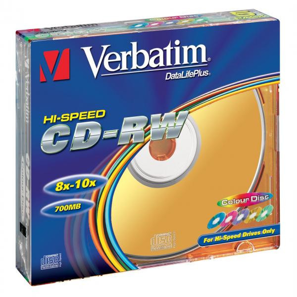 Verbatim CD-RW, 43167, DataLife PLUS, 5-pack, 700MB, Serl, 8-12x, 80min., 12cm, Color, bez možno