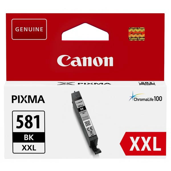 Canon originální ink CLI-581BK XXL, black, 11.7ml, 1998C001, very high capacity, Canon PIXMA TR7