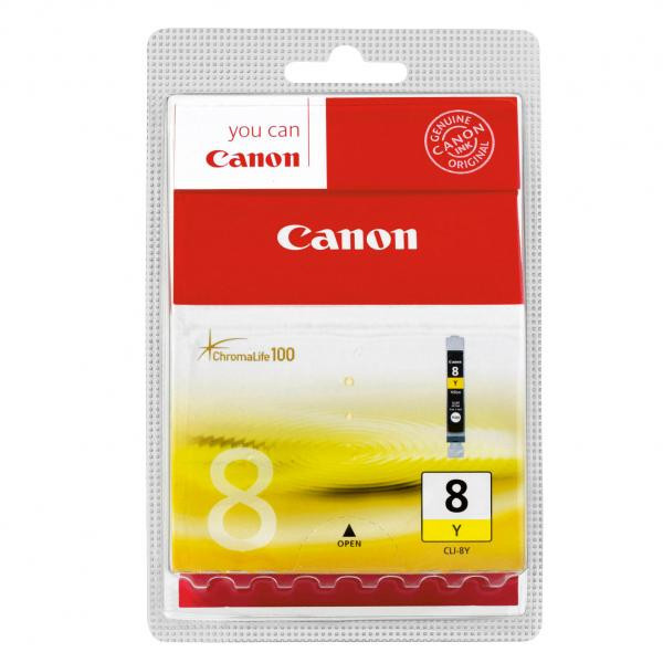 Canon originální ink CLI8Y, yellow, blistr s ochranou, 420str., 13ml, 0623B026, 0623B006, Canon