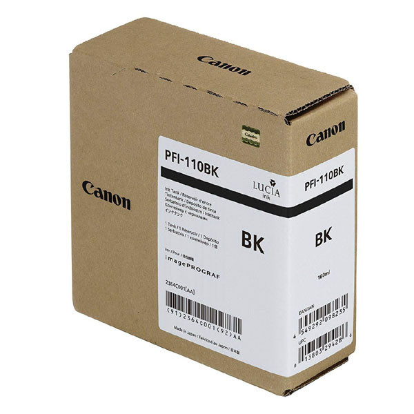 Canon originální ink PFI110BK, black, 160ml, 2364C001, Canon imagePROGRAF TX-2000, TX-3000, TX-3