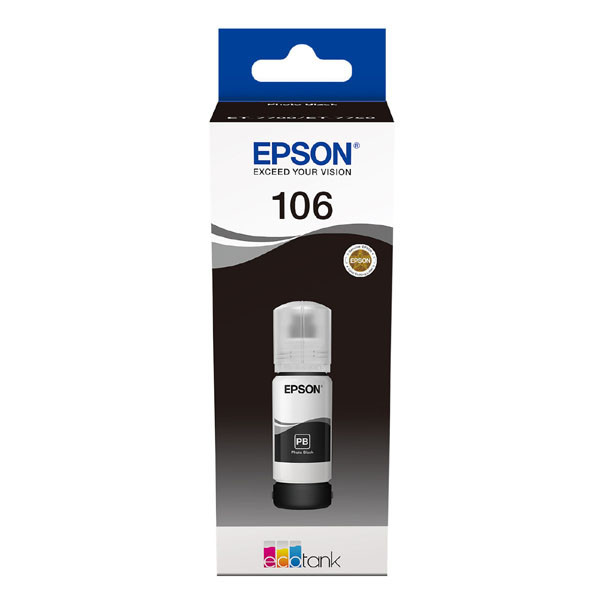 Epson originální ink C13T00R140, 106, black, 70ml, Epson EcoTank ET-7700, ET-7750 Express Premiu