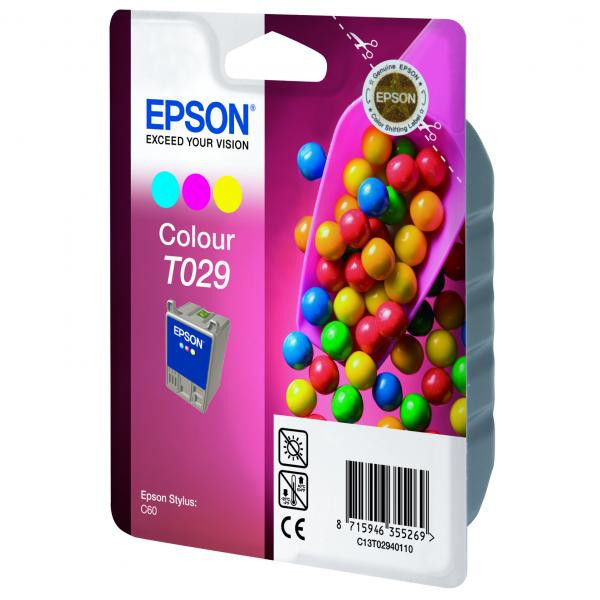 Epson originální ink C13T029401, color, 300str., 37ml, Epson Stylus Color C60