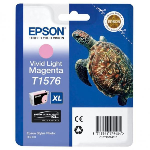 Epson originální ink C13T15764010, light vivid magenta, 25,9ml, Epson Stylus Photo R3000