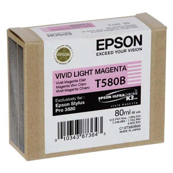 Epson originální ink C13T580B00, light vivid magenta, 80ml, Epson Stylus Pro 3800