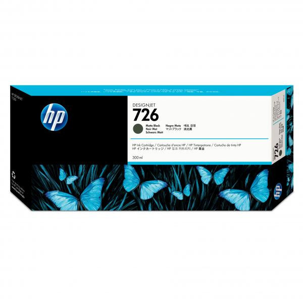 HP originální ink CH575A, HP 726, matte black, 300ml, HP HP DesignJet T1200