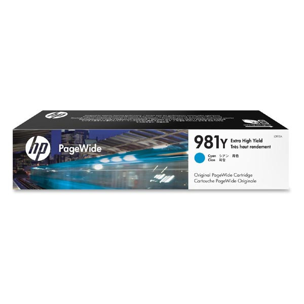 HP originální ink L0R13A, HP 981Y, cyan, 16000str., 185ml, extra high capacity, HP PageWide MFP