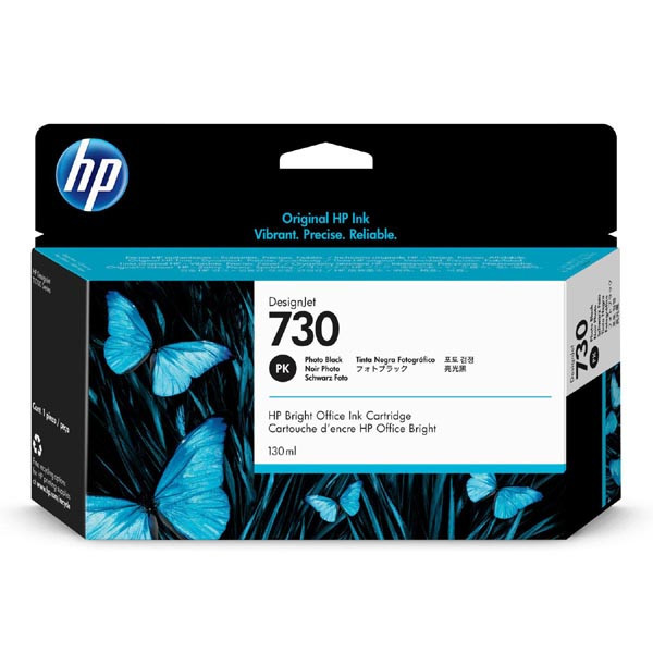 HP originální ink P2V67A, HP 730, photo black, 130ml, HP HP DESIGNJET T1600 SERIES,1700 SERIES,2