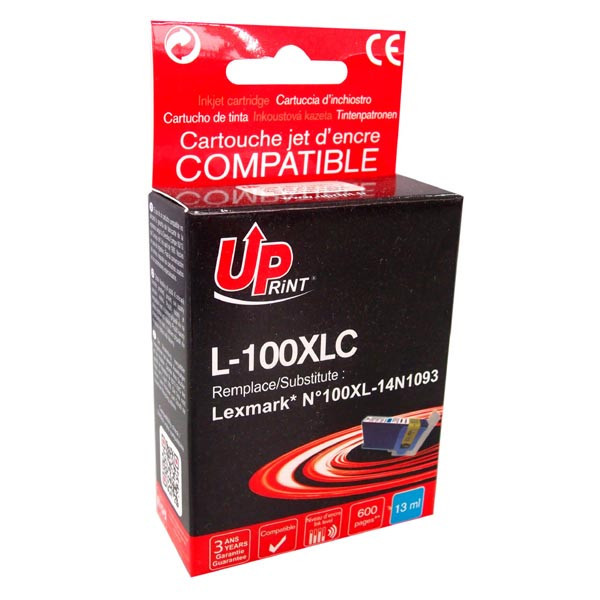 UPrint kompatibilní ink s 14N1069E, L-100XLC, cyan, 600str., 13ml, pro Lexmark S305, 405, 505, 6