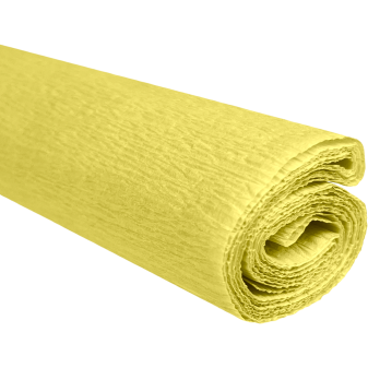 Krepový papír slámově žlutý 0,5x2m C03 28 g(m2