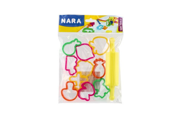 Tvořítka/Vykrajovátka NARA na modelínu s válečkem plast 15x19cm