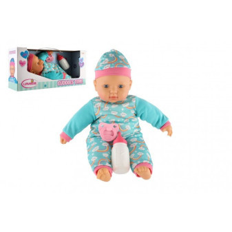 Lalka Baby 40cm miękkie body z butelką i smoczkiem w pudełku 41x19x12,5cm