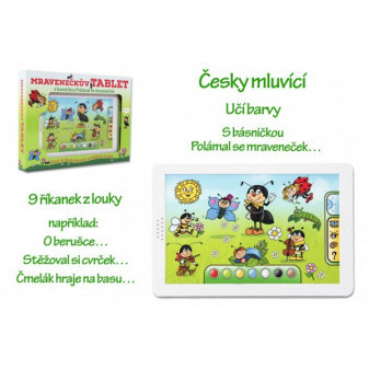 Tabletka mrówka plastikowa 30x20x2cm na baterie z dźwiękiem w pudełku 38x28x4,5cm