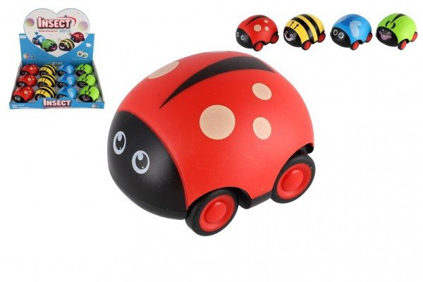 Auto brouk plast 9cm na zpětné natažení 4 druhy v