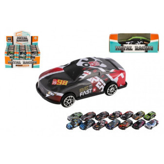 Auto závodní mini kov/plast 6cm na volný chod mix barev v krabičce