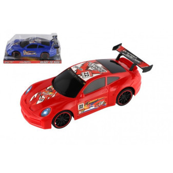 Auto sportovní plast 30cm na setrvačník 2 barvy v blistru