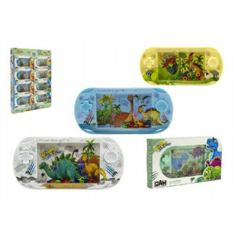 Gra wodna puzzle dinozaur plastik 18cm 4 kolory w pudełku 16 szt. w pudełku