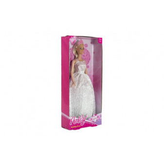 Lalka panna młoda Anlily w sukience plastik 28cm 3 kolory w pudełku 14x32x5cm