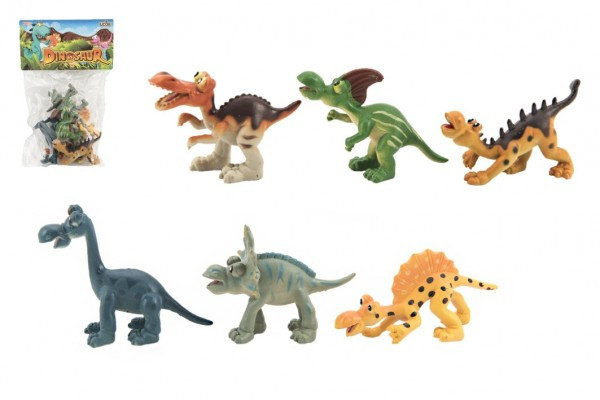 Zabawne dinozaury plastikowe 9-11cm 6 szt w woreczku