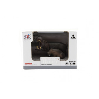 Zvířátka safari ZOO 11cm sada plast 2ks 2 druhy v krabičce 16x11x9,5cm