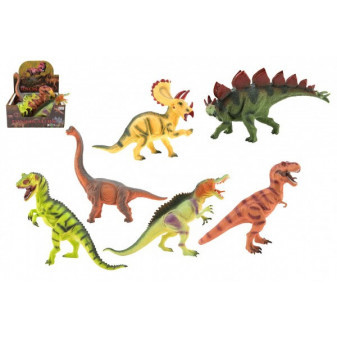 Dinosaurus 25-32cm plast 6 druhov 6 ks v boxe