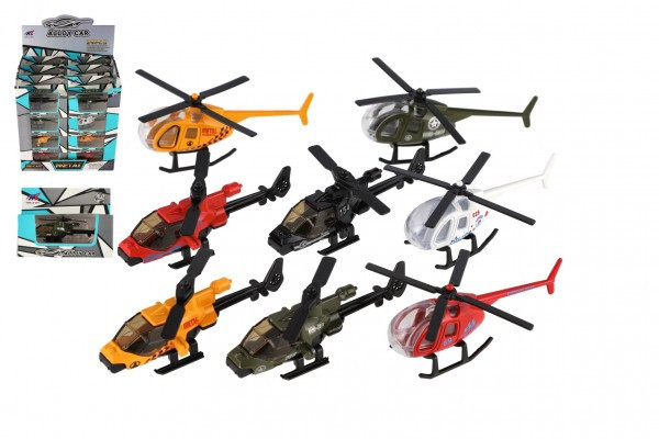 Helikopter/Helikopter metal/plastik 10cm mix kolorów 12x9x5cm w kartonie 24 szt. w kartonie