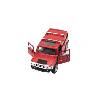 Auto Kinsmart Hummer H2 SUV kov/plast 12cm na zpětné natažení 4 barvy