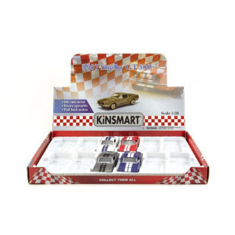 Auto Kinsmart Shelby GT-500 kov/plast 13cm na zpětné natažení 4 barvy