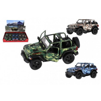 Kinsmart Jeep Wrangler Camo Edition Samochód Metal/Plastik 13 cm 3 kolory Wycofać 12 sztuk w pudełku