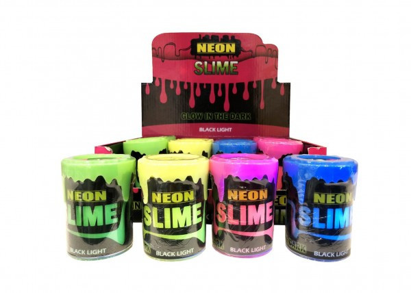 Slime - substancja 160g neon 6x7,5cm 4 kolory 12 szt. w kartoniku