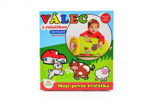 Valec s rolničkou nafukovací Moje prvé zvieratká 42x23cm v krabici 6m+ MPZ