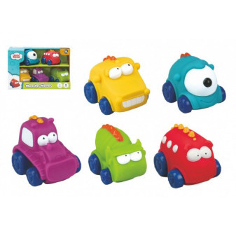 Auto/Autíčko Monster 5ks guma 7cm v krabičce 20x13x8cm 18m+