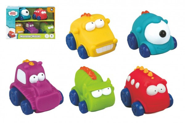 Auto/Autíčko Monster 5ks guma 7cm v krabičke 20x13x8cm 18m+