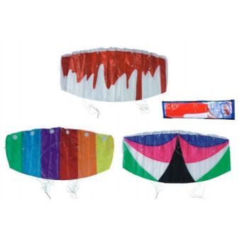 Drak létající padák nylon 120x55cm asst 3 barvy v sáčku