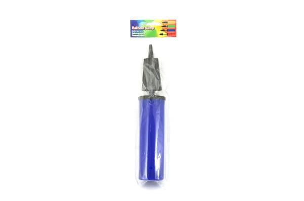 Pumpa na balónky plast 27cm asst 4 barvy v sáčku karneval