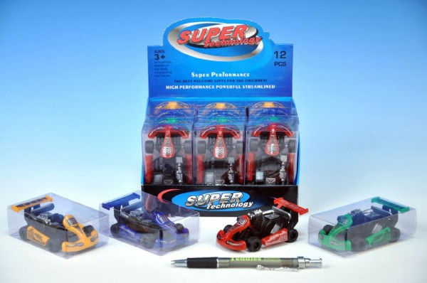 Auto motokára plast 9cm asst 4 barvy