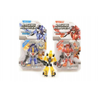 Transformer auto/robot závodní formule plast 19cm asst na kartě